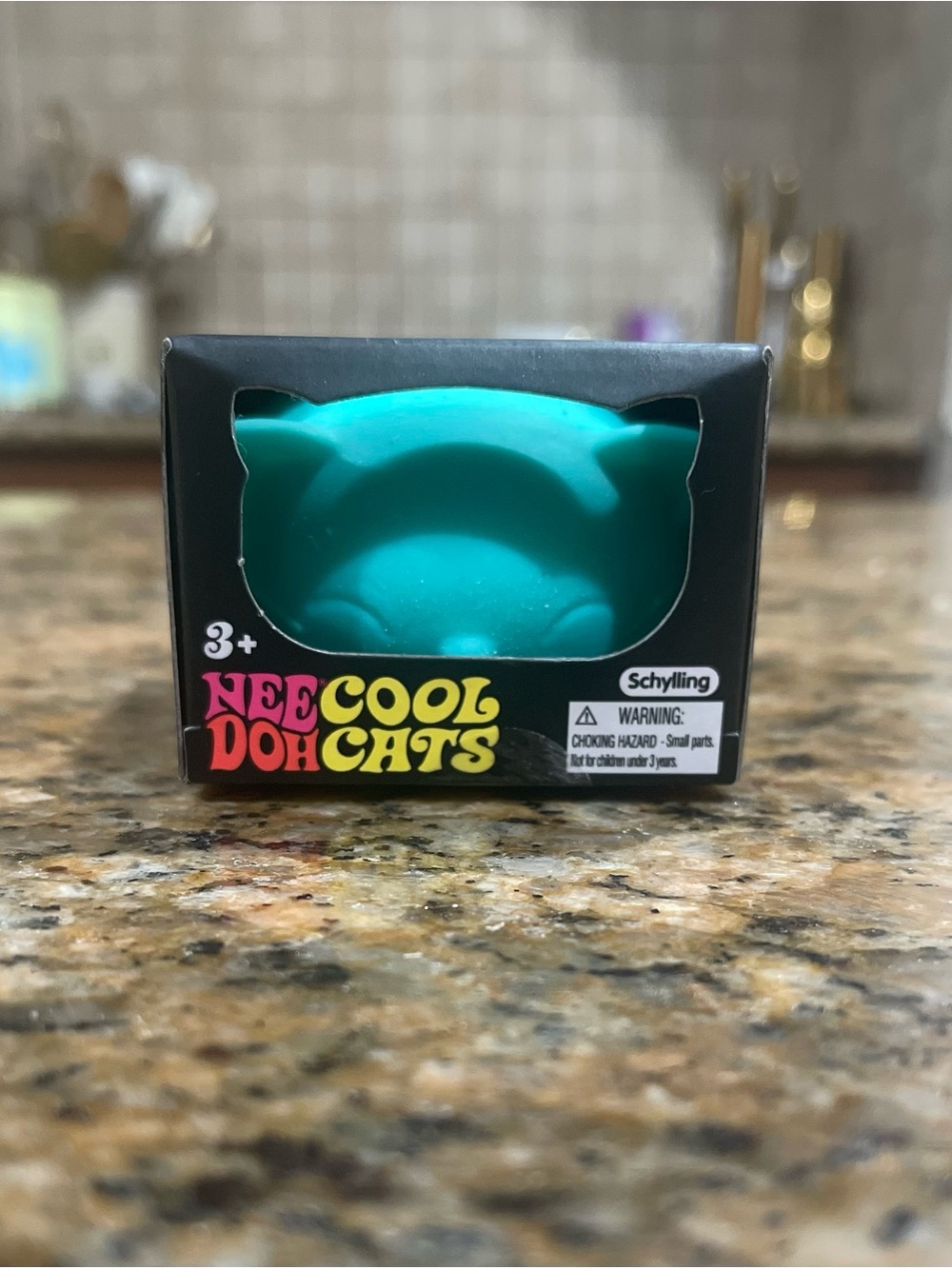 NeeDoh Cool Cats Teal Cat Squishy Authentic Nee Doh